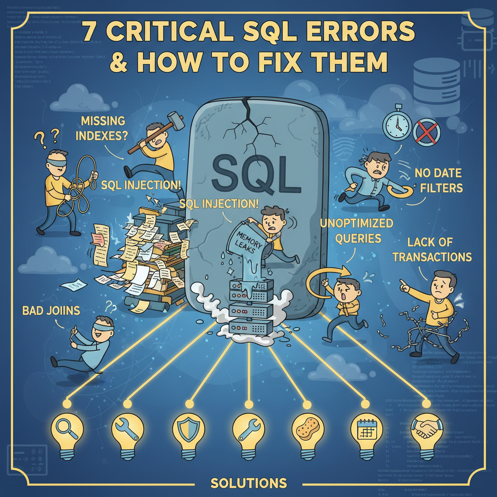 7 errores críticos que todos cometen con SQL y cómo solucionarlos