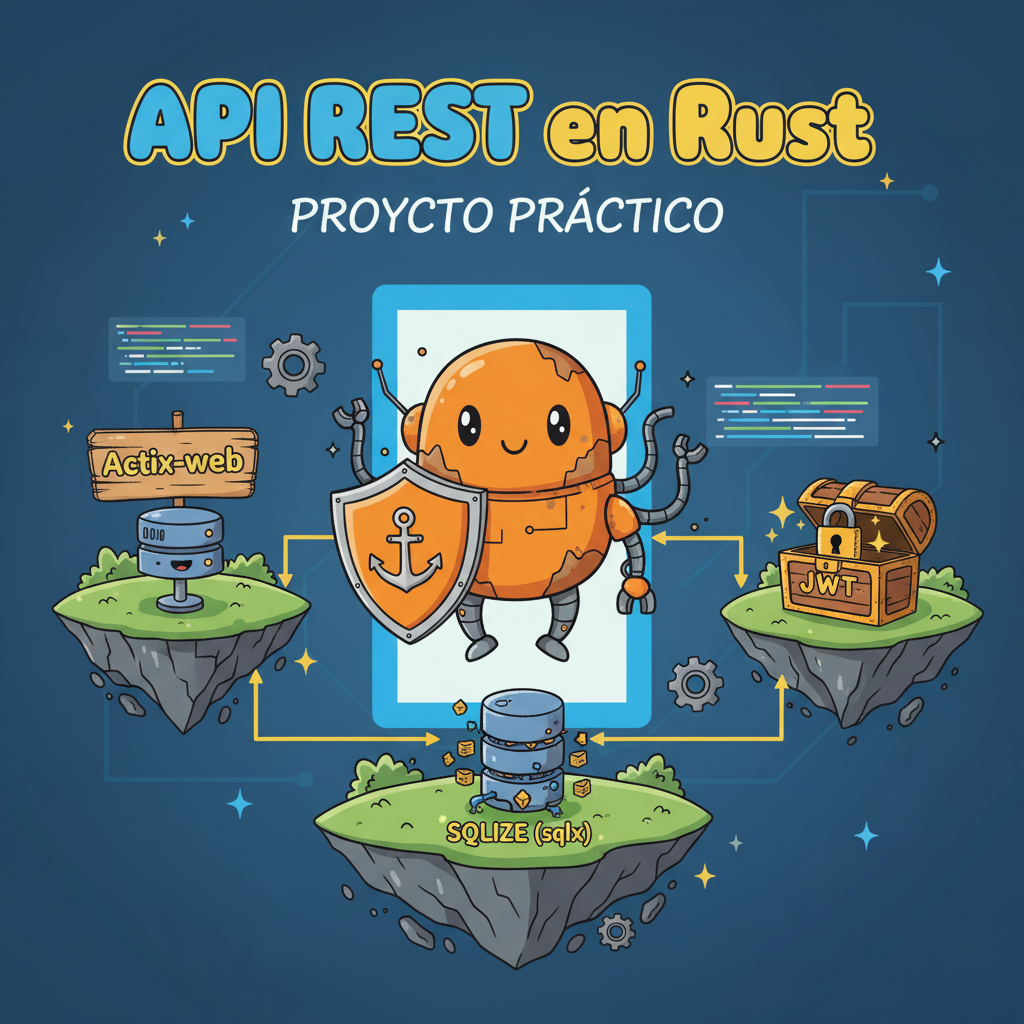API REST en Rust con Actix-web, SQLite (sqlx) y JWT — proyecto práctico