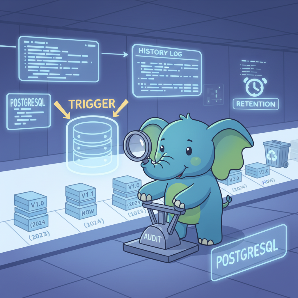 Auditoría y versionado de datos en PostgreSQL: proyecto práctico con triggers, historial y retención