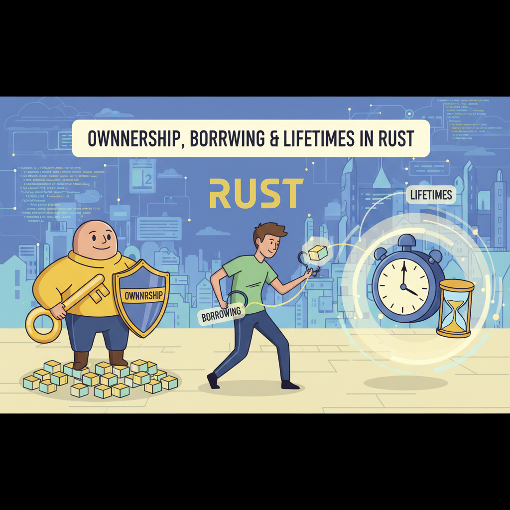 Guía completa de ownership, borrowing y lifetimes en Rust para desarrolladores