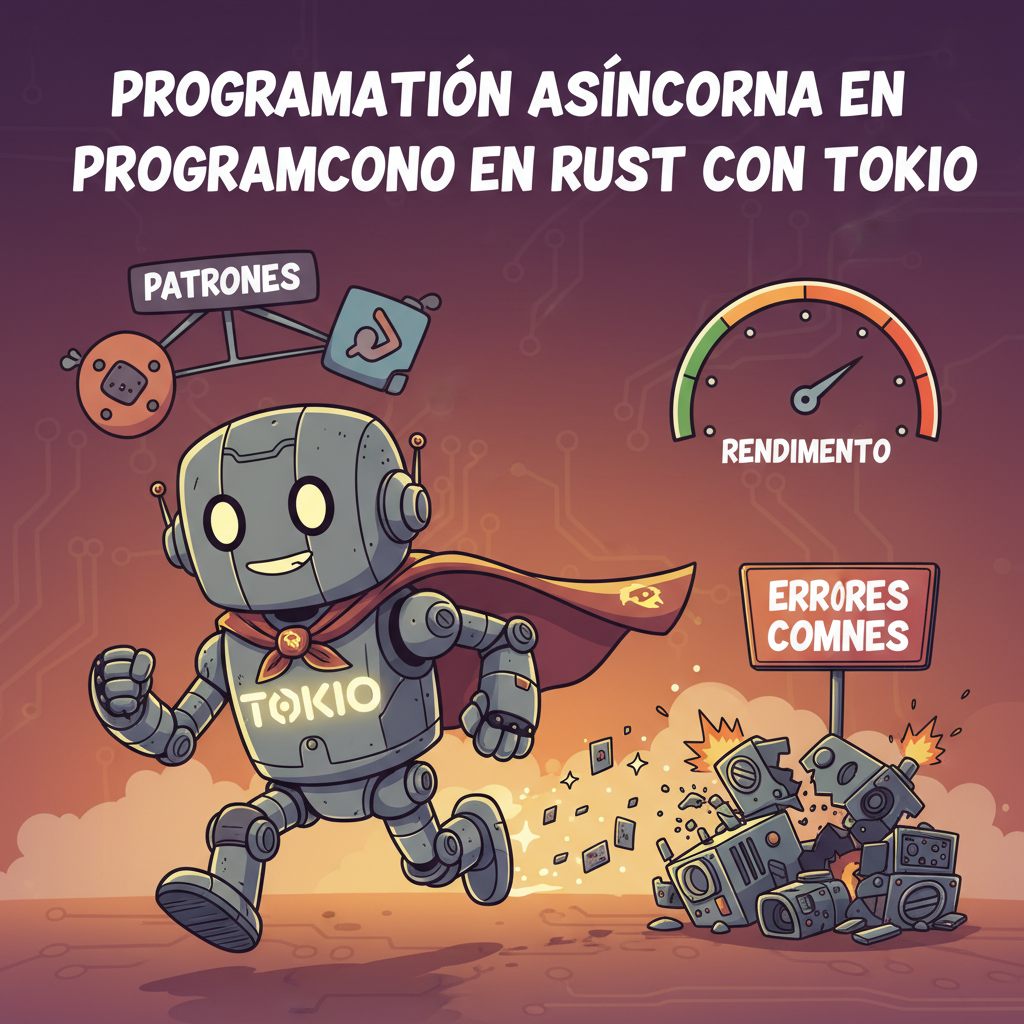 Guía definitiva de programación asíncrona en Rust con Tokio: patrones, rendimiento y errores comunes