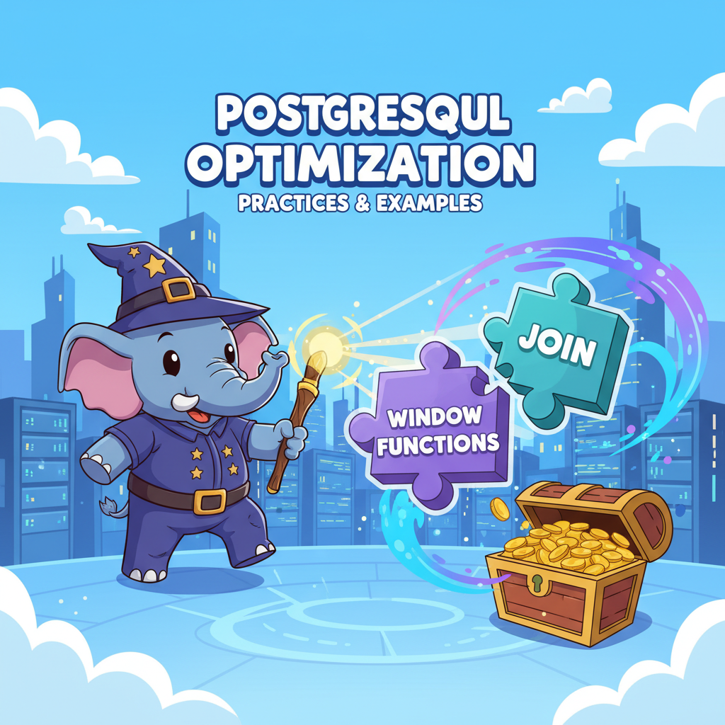 Optimización de JOINs y funciones ventana en PostgreSQL: prácticas y ejemplos