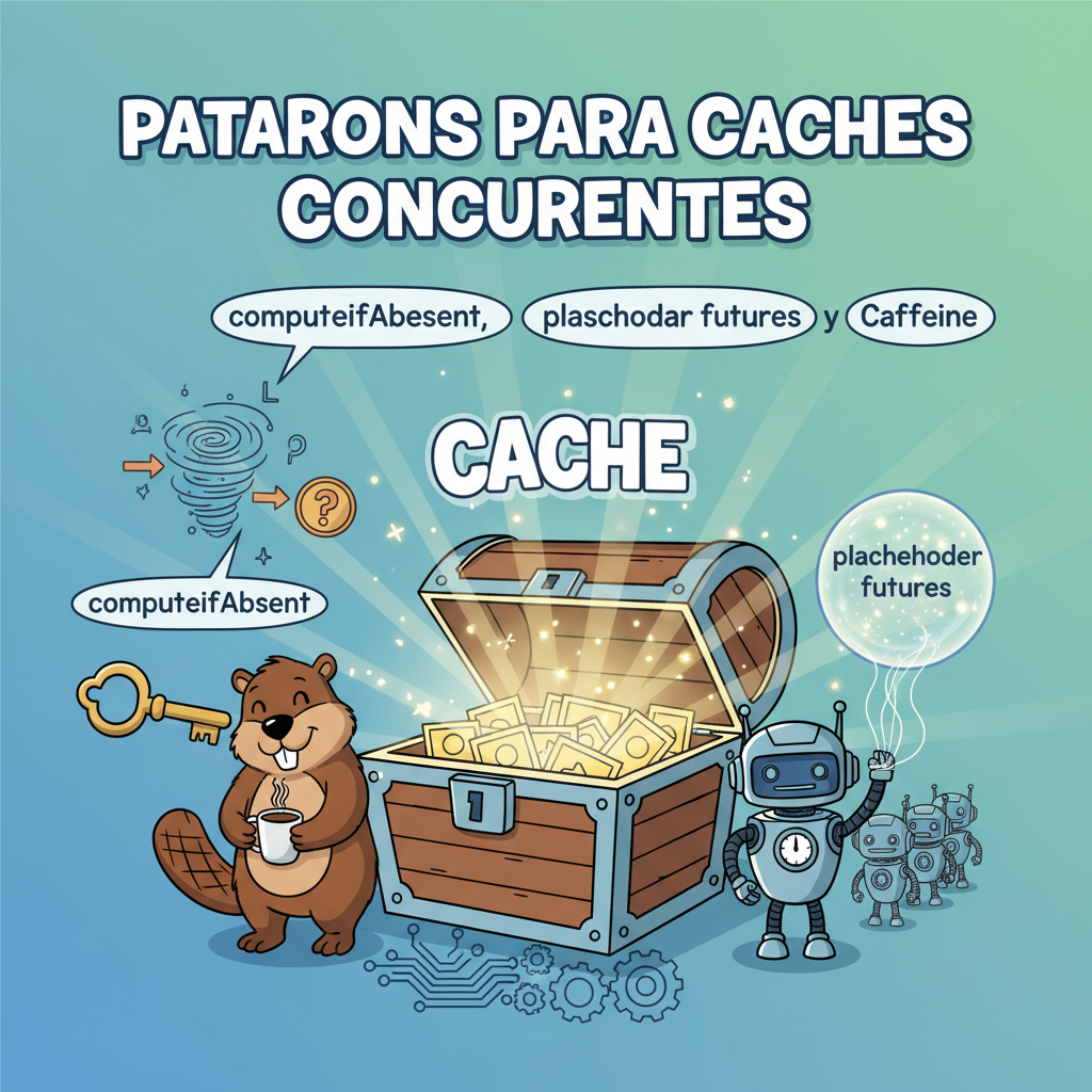 Patrones efectivos para cachés concurrentes en Java: computeIfAbsent, placeholder futures y Caffeine