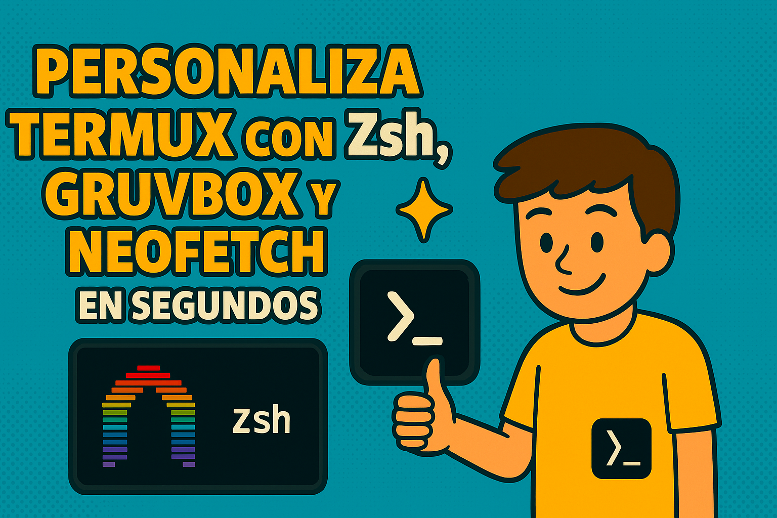 Personaliza Termux con Zsh, Gruvbox y Neofetch en segundos