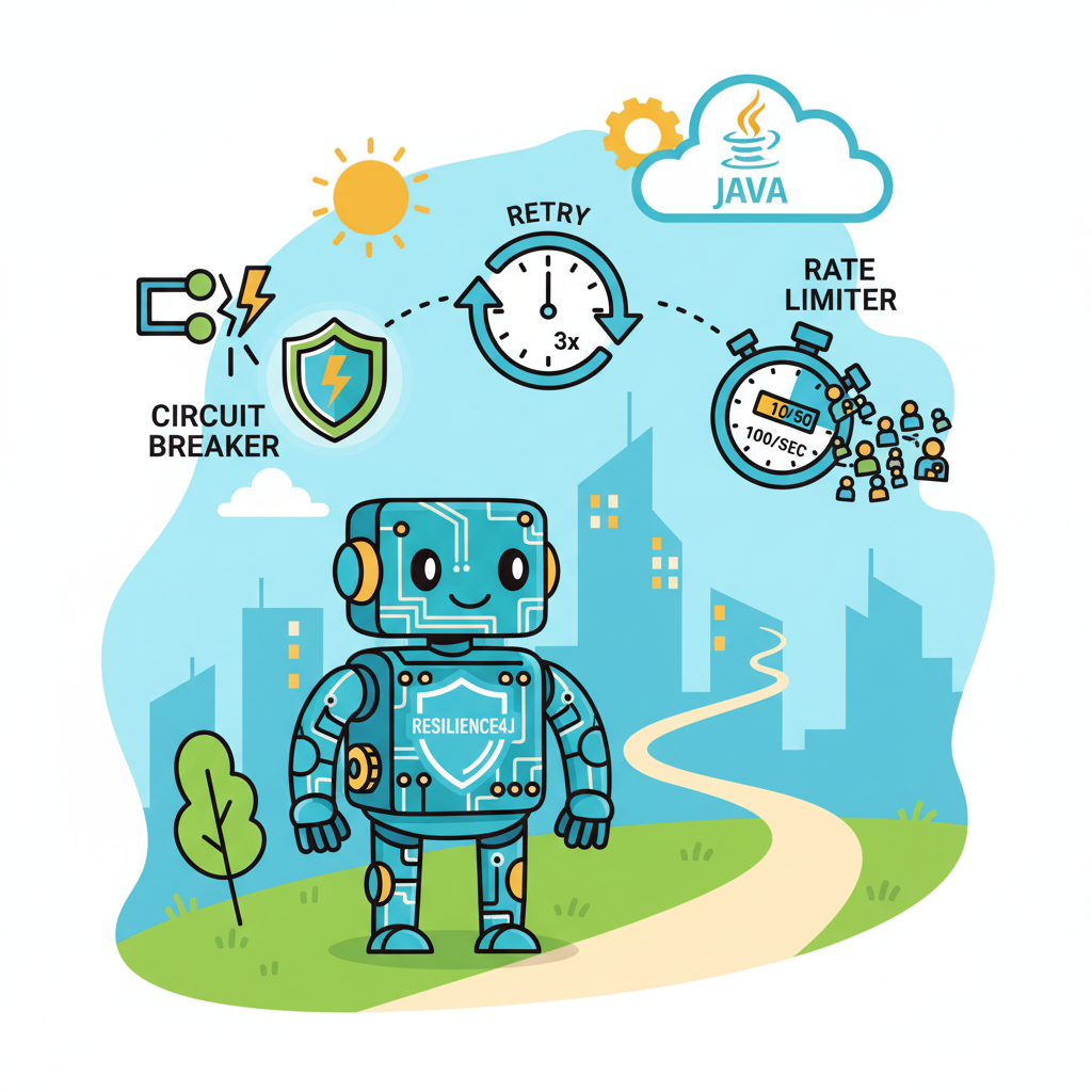 Resilience4j en Java: circuit breaker, retry y rate limiter paso a paso