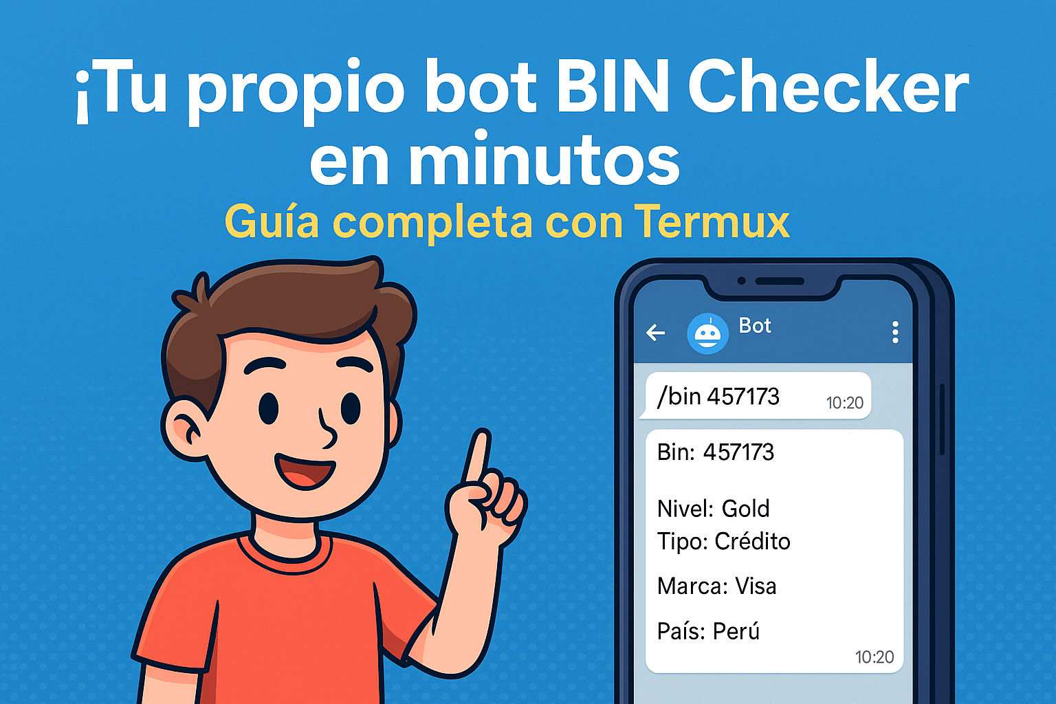 ¡Tu propio bot BIN Checker en minutos! Guía completa con Termux